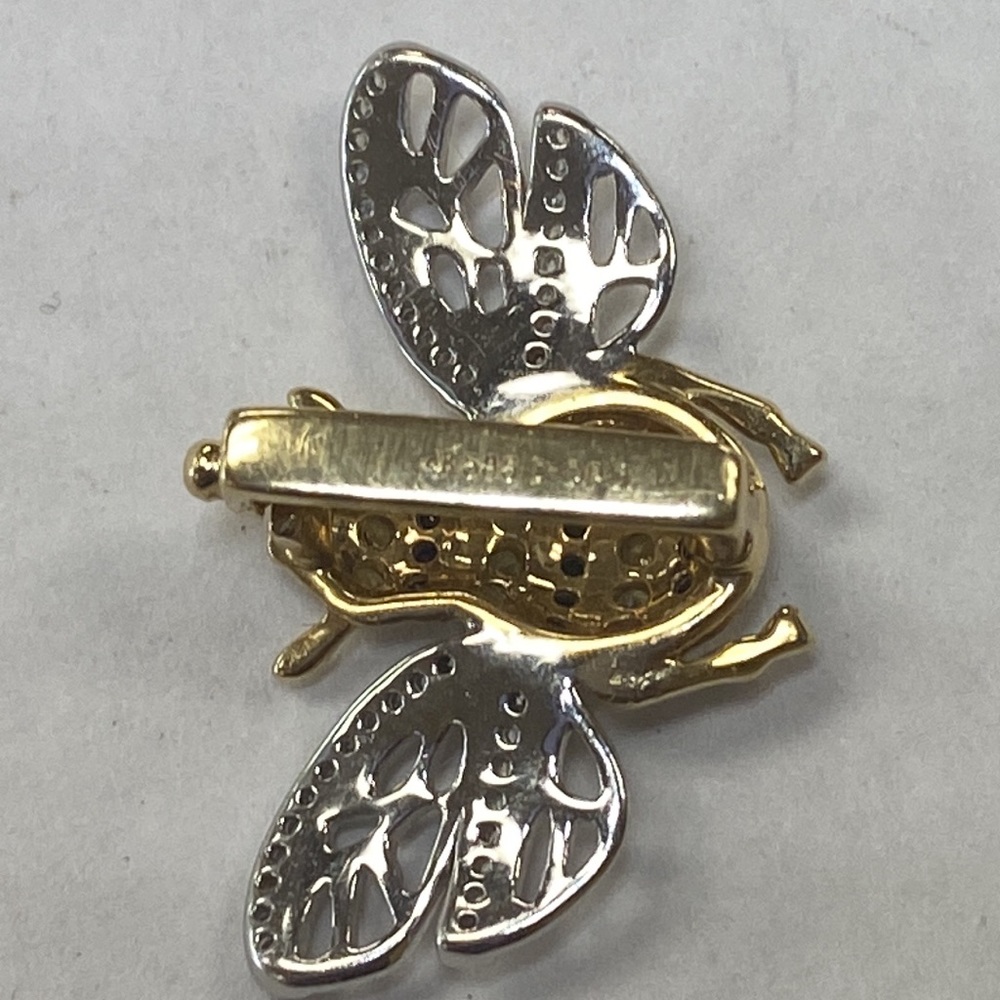 Bangle Bracelet Diamonds 14K Gold - Picture 12 of 14